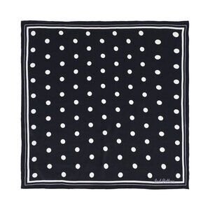 NWT Lost Pattern NYC Retro Polka Silk Bandana Scarf – Black & White